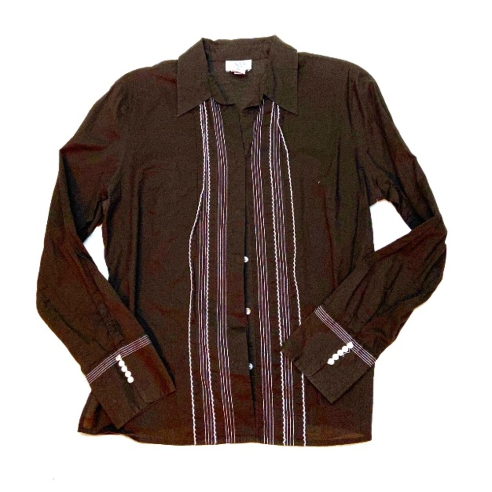Ann Taylor loft brown shirt size large